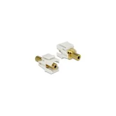 Keystone Modul Klinkenbuchse 3.5 mm 3 Pin zu Klinkenbuchse 3.5 mm 3 Pin vergoldet weiß