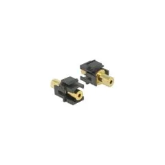 Keystone Modul Klinkenbuchse 3.5 mm 4 Pin to Klinkenbuchse 3.5 mm 4 Pin vergoldet schwarz