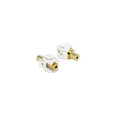 Keystone Modul Klinkenbuchse 3.5 mm 4 Pin to Klinkenbuchse 3.5 mm 4 Pin vergoldet weiß