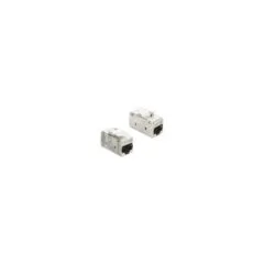 Keystone Modul Kupplung RJ45 Buchse zu RJ45 Buchse Cat.6A Metall silber weiß