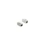 Keystone Modul Kupplung RJ45 Buchse zu RJ45 Buchse Cat.6A Metall silber weiß