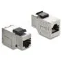 Keystone Modul Kupplung RJ45 Buchse zu RJ45 Buchse Cat.6A mit schwarzer Kunststoff Latch. geschirmt
