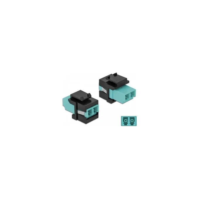 Keystone Modul LC Duplex Buchse zu LC Duplex Buchse aqua schwarz — image 2