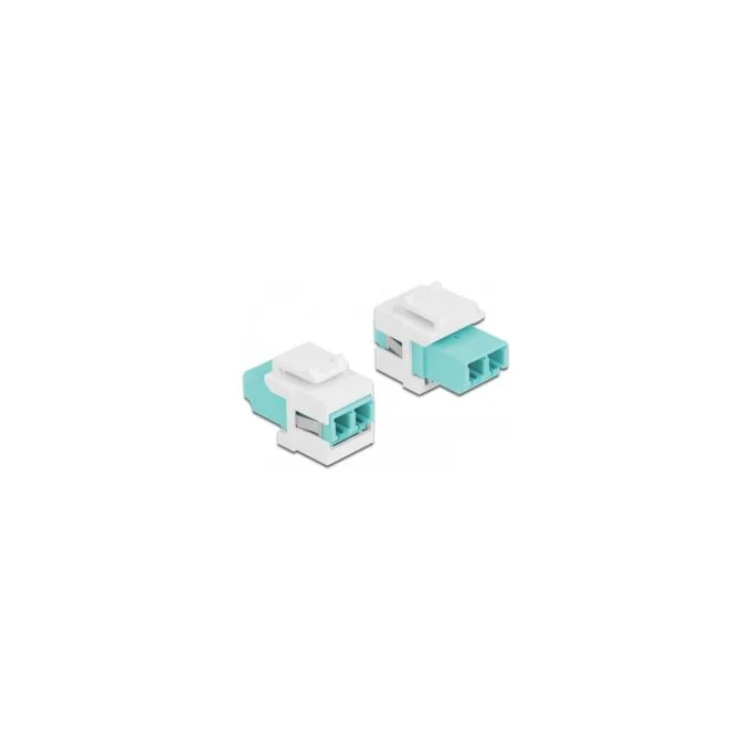 Keystone Modul LC Duplex Buchse zu LC Duplex Buchse aqua weiß — image 1