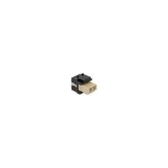 Keystone Modul LC Duplex Buchse zu LC Duplex Buchse beige schwarz