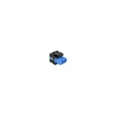 Keystone Modul LC Duplex Buchse zu LC Duplex Buchse blau schwarz