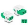 Keystone Modul LC Duplex Buchse zu LC Duplex Buchse grün weiß
