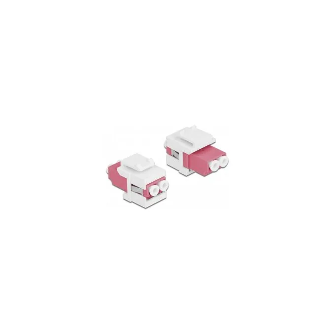 Keystone Modul LC Duplex Buchse zu LC Duplex Buchse violett weiß — image 2