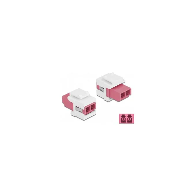Keystone Modul LC Duplex Buchse zu LC Duplex Buchse violett weiß — image 3