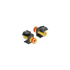 Keystone Modul Polklemme to Gewindebuchse rot schwarz