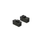 Keystone Modul RJ45 Buchse to RJ45 Buchse Cat.6 UTP schwarz 25 Stück