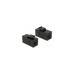 Keystone Modul RJ45 Buchse to RJ45 Buchse Cat.6 UTP schwarz 25 Stück