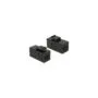 Keystone Modul RJ45 Buchse to RJ45 Buchse Cat.6 UTP schwarz 25 Stück