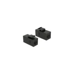 Keystone Modul RJ45 Buchse to RJ45 Buchse Cat.6 UTP schwarz