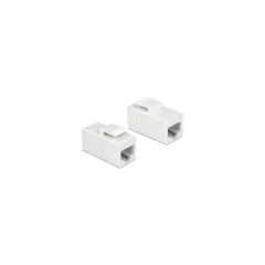 Keystone Modul RJ45 Buchse to RJ45 Buchse Cat.6 UTP weiß