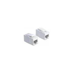 Keystone Modul RJ45 Buchse to RJ45 Buchse Cat.6A UTP weiß