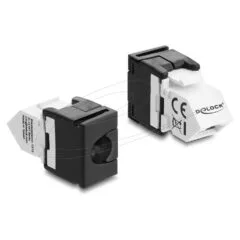 Keystone Modul RJ45 Buchse zu LSA Cat.6 45° gewinkelte Buchse ungeschirmt schwarz weiß