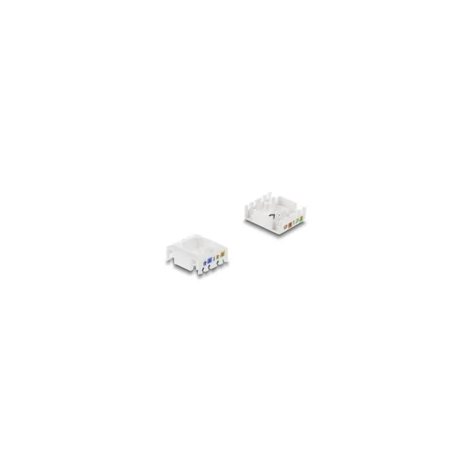 Keystone Modul RJ45 Buchse zu LSA Cat.6 UTP werkzeugfrei schwarz weiß — image 3