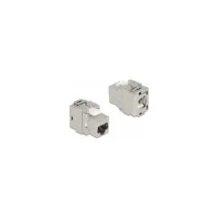 Keystone Modul RJ45 Buchse zu LSA Cat.6A 180° werkzeugfrei Metall