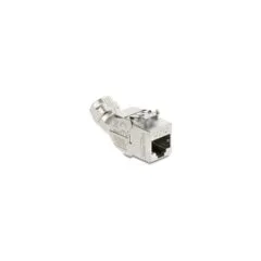 Keystone Modul RJ45 Buchse zu LSA Cat.6A mit Metall Latch werkzeugfrei 45° winkelbar geschirmt