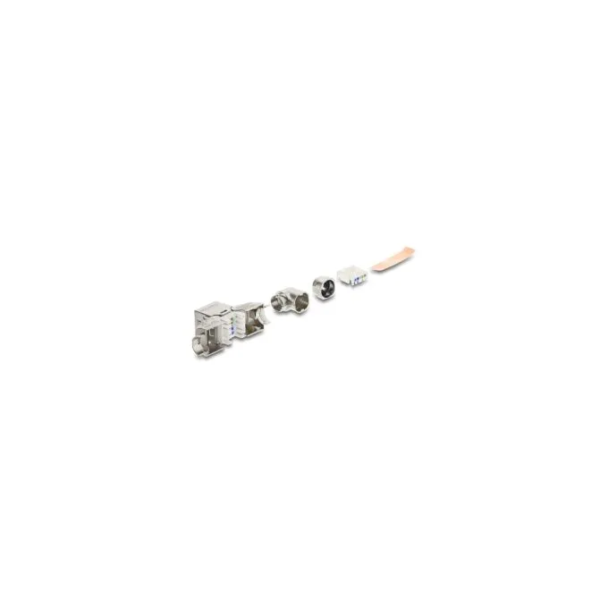Keystone Modul RJ45 Buchse zu LSA Cat.6A mit Metall Latch werkzeugfrei 90° winkelbar geschirmt — image 3
