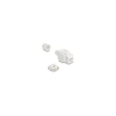 Keystone Modul RJ45 Buchse zu LSA Cat.6A UTP 180° werkzeugfrei mit Kabelverschraubung