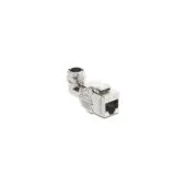 Keystone Modul RJ45 Buchse zu LSA Cat.6A werkzeugfrei 90° winkelbar geschirmt für Kabeldurchmesser von 5.0 - 8.5 mm