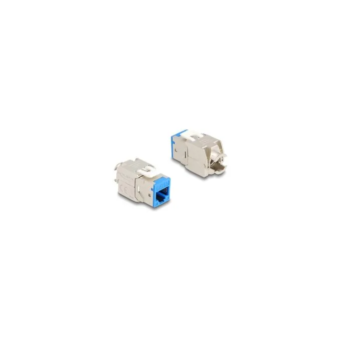 Keystone Modul RJ45 Buchse zu LSA Cat.6A werkzeugfrei blau Set 10 Stück — image 2