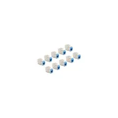 Keystone Modul RJ45 Buchse zu LSA Cat.6A werkzeugfrei blau Set 10 Stück