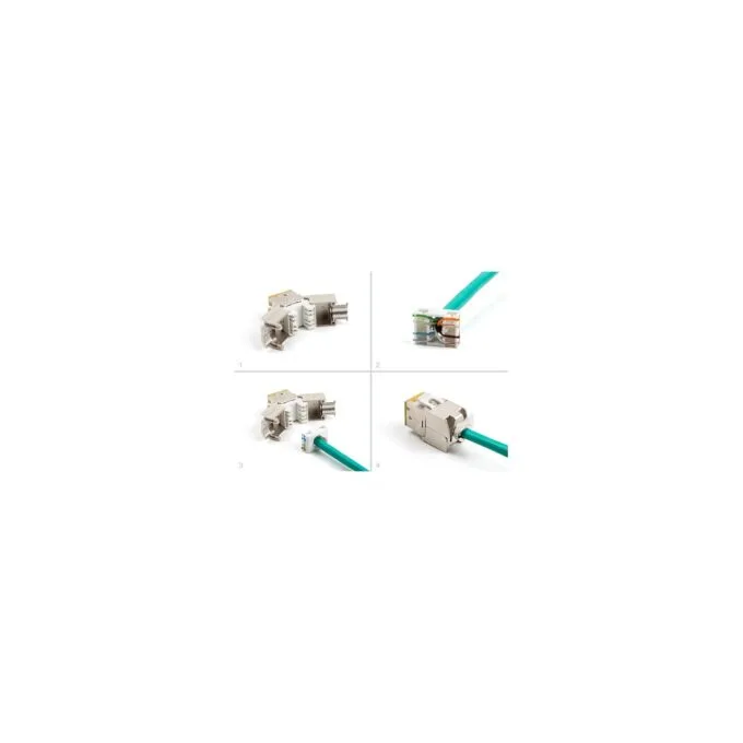 Keystone Modul RJ45 Buchse zu LSA Cat.6A werkzeugfrei gelb Set 10 Stück — image 5