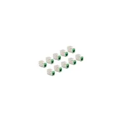 Keystone Modul RJ45 Buchse zu LSA Cat.6A werkzeugfrei grün Set 10 Stück