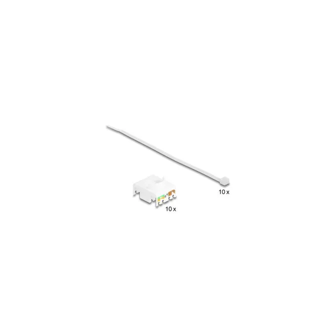 Keystone Modul RJ45 Buchse zu LSA Cat.6A werkzeugfrei violett Set 10 Stück — image 4