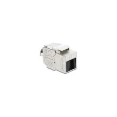 Keystone Modul RJ45 Buchse zu LSA Cat.8.1 geschirmt mit Verschlussclip und Staubschutzklappe kabelbinderfrei