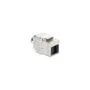 Keystone Modul RJ45 Buchse zu LSA Cat.8.1 geschirmt mit Verschlussclip und Staubschutzklappe kabelbinderfrei