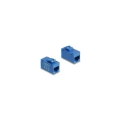 Keystone Modul RJ45 Buchse zu RJ45 Buchse Cat.6A UTP blau