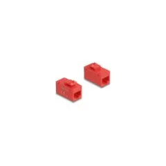 Keystone Modul RJ45 Buchse zu RJ45 Buchse Cat.6A UTP rot