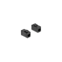 Keystone Modul RJ45 Buchse zu RJ45 Buchse Cat.6A UTP schwarz
