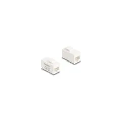Keystone Modul RJ45 Buchse zu RJ45 Buchse Cat.6A UTP weiß