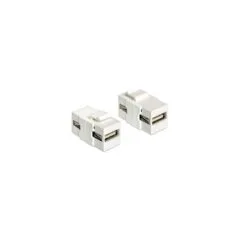 Keystone Modul USB 2.0 A Buchse to USB 2.0 A Buchse weiß