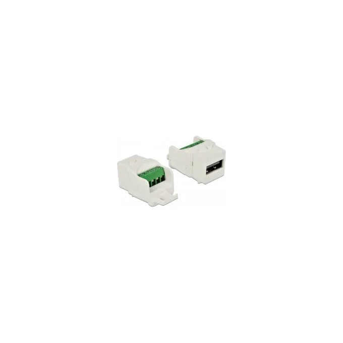 Keystone Modul USB 2.0 A Buchse zu Terminalblock weiß — image 2
