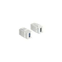 Keystone Modul USB 5 Gbps Typ-A Buchse zu Typ-A Buchse weiß
