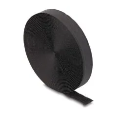 Klettband auf Rolle mit Schlaufe L 5 m x B 20 mm schwarz