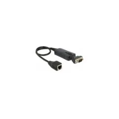 Konverter Ethernet LAN RJ45 10 100 Mbps Buchse zu seriell RS-232 DB9 Stecker mit Muttern