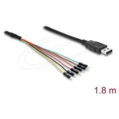Konverter USB 2.0 Typ-A zu UART TTL (3,3 V) Schnittstelle mit 6 x Pfostenstecker TX RX CTS RTS und 3,3 V Ausgangsspan...