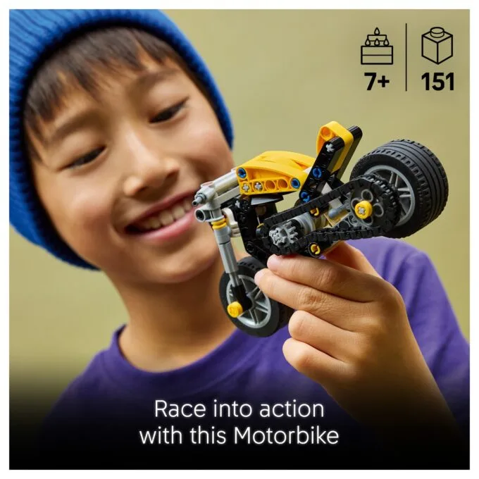 LEGO 42225 Technic Gelbes Motorrad — image 21