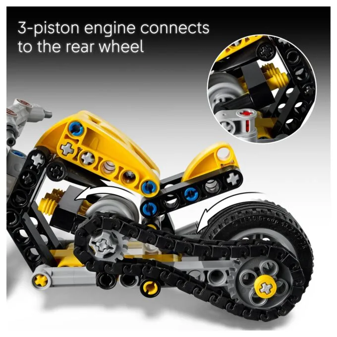 LEGO 42225 Technic Gelbes Motorrad — image 23