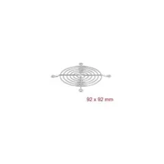 Lüftergitter 92 x 92 mm silber