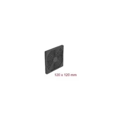 Lüftergitter mit Staubfilter 120 x 120 mm schwarz