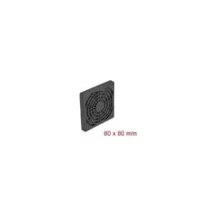 Lüftergitter mit Staubfilter 80 x 80 mm schwarz