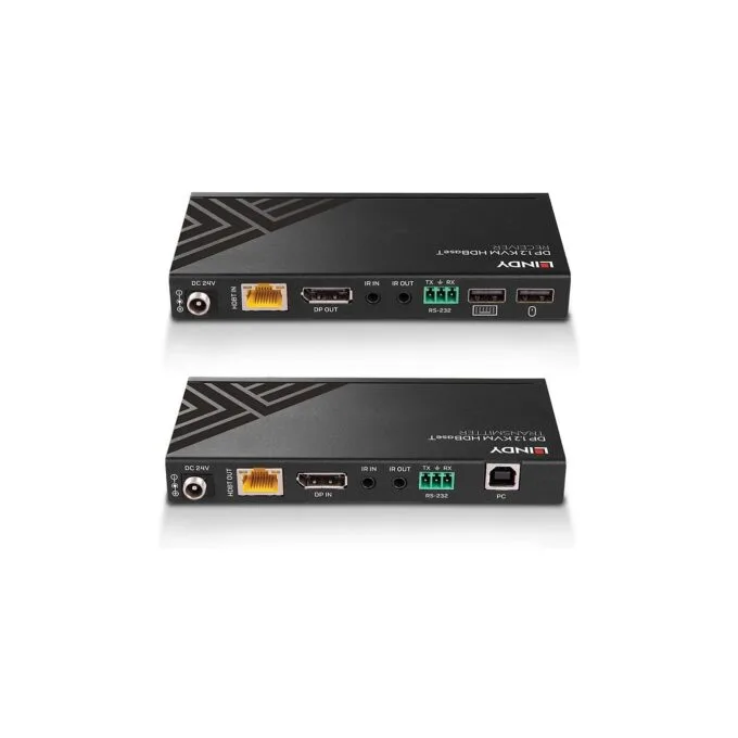 LINDY 150m Cat.6 Displayport &USB KVM HDBaseT Ext IR RS232 — image 4